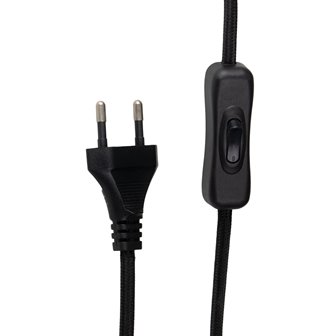 Lampa stołowa dark japandi drewniana Bosco 39cm kabel